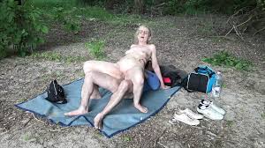 Granny Nude Public on the Sand - Mature Exhibition