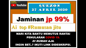 Prediksi Togel Quezon Hari Ini 27 April 2020 Youtube