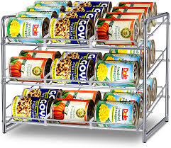 You may use this domain in literature without prior coordination or asking for permission. Amazon Com Simple Trending Can Rack Organizer Stackable Can Storage Dispenser Holds Up To 36 Cans For Kitchen Cabinet Or Pantry Chrome Kitchen Dining