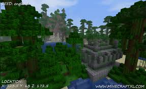 Trees still generate here, though at significantly lower rates than the main jungle, roughly comparable to the rate of trees in the savanna biome, additionally only small jungle trees generate in this biome. Minecraft Jungle Temple Seed England W Diamonds Near Spawn