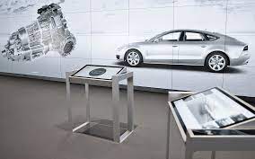 Project Audi City Beijing Interaktiver Showroom Competitionline Kiosk Design Digital Signage Exhibition Design