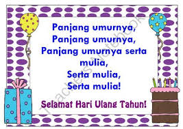 Happy Birthday Song In Bahasa Indonesia Lote Chart