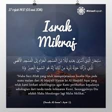 Isra mi'raj ialah peristiwa perjalanan yang dilakukan nabi muhammad saw dalam waktu satu malam yang secara akal tidak mungkin bisa terjadi karena perjalanan yang dilakukan meliputi perjalanan di langit. Islam Facts Instagram Instagram Photo