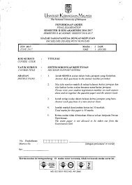 Contoh soalan past year ukm. Tttu3163 Decision Support Systems 2016 2017 Final Exam Studocu