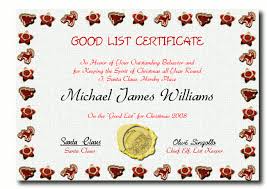 Letters From Santa Template And Good List Certificate Christmas Gift Certificate Santa Letter Template Christmas Printables