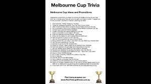 Take a look at these horse trivia questions to test your knowledge of one of the most popular. Melbourne Cup Countdown Trivia And Updates Pubtic