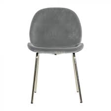 Type (2) set of 2 dining chairs. Denmark Velvet Dining Chair In Light Grey Pavilion Broadway