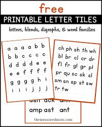 Free Printable Letter Tiles For Digraphs Blends And Word