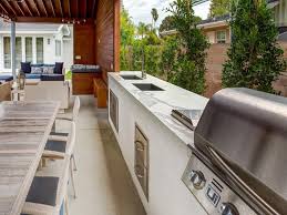 modern outdoor kitchen with sleek