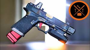 Ever wanted a full rundown on the fancy custom glocks you see on pew pew tactical? Custom Glock 19 Agency Arms 417 Compensator Review Youtube
