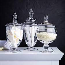 Take your candy buffet to the next level! Set Of 65 65 Personalized Metallic Collection Clear Acrylic Apothecary Jar With Lid Jars Bottles Craft Supplies Tools Efp Osteology Org