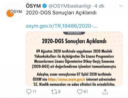 Aug 09, 2021 · dgs sonuçları açıklandı mı? 2020 Yili Dgs Sonuclari Aciklandi Nevsehir Haber