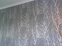 Life Grey Silver Tree Print Metallic Wallpaper Departments Diy At B Q Wallpaper Lounge Hallway Wallpaper Metallic Wallpaper