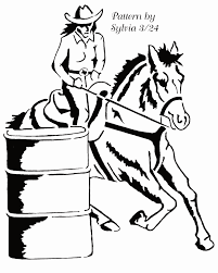 Barrel racing horse coloring pages 1954559 barrel racing clip art. Easy Horse Barrel Racing Drawing Novocom Top