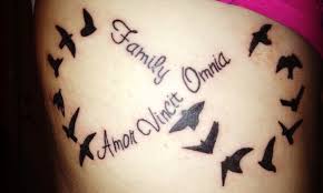 Infinity Bird Tattoo Family Amor Vincit Omnia Amor Tattoo Tattoos Birds Tattoo
