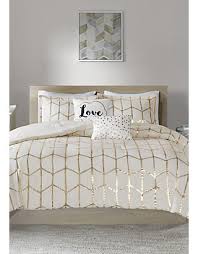 Stop coveting all of those beautiful bedrooms in home decorating catalogs and websites, and finally make your dream ensemble a reality! Intelligent Design Raina Ivory And Gold Comforter Set Belk