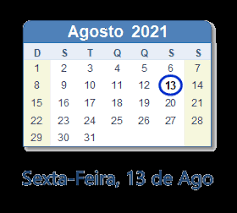 El próximo fin de semana será el fin de semana de la asunción, e incluso si este día festivo cae en domingo, como era de esperar, muchos automovilistas tomarán la carretera para este nuevo fin de semana. 13 De Ago 2021 Calendario Com Feriados E Cont Regressiva Bra