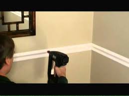 Installing chair rail is usually accompanied with a panel moulding beneath the rail which then becomes known as wainscoting. How To Install Chair Rail Video Youtube