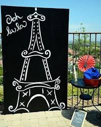 Diy french themed party decorations. Inspired By This Eiffeltower Backdrop Paired With Fab Props At This Outdoor Party Celebrat Paris Themed Birthday Party Paris Birthday Theme Paris Party