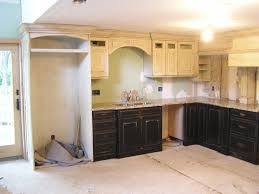 distressed black kitchen cabinets