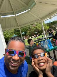 It's eclipse time in Dallas! Grayson has been talking about it for Months. 