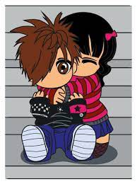 Pin By Iker On Art Emo Love Cartoon Anime Love Couple Cartoons Love