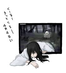 gintama tsura in sadako form katsura kotaro with elisabeth parody the ring 銀魂 イラスト イラスト アニメ 銀魂