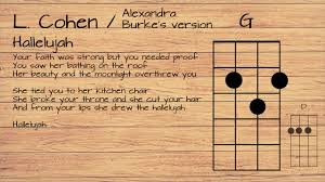 She broke your throne and she cut your hair. Leonard Cohen Alexandra Burke Hallelujah Ukulele Tutorial W Lyrics Youtube