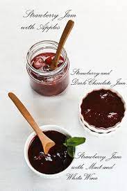 Strawberry Jam With Apples Strawberry And Dark Chocolate Jam Strawberry Jam With Mint And White Wine Bjl Jam Jelly Strawberry Jam Recipes