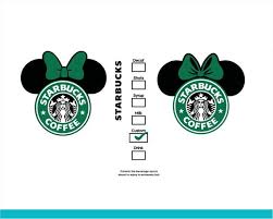 Disney starbucks svg mickey mouse starbucks minnie mouse | etsy. Disney Starbucks Logo Svg Starbucks Dxf Starbucks Option Etsy