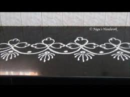 Simple Flower Border Rangoli Design Border Rangoli Design By Nagu S Handwork Free Hand Rangoli Design Rangoli Border Designs Small Rangoli Design