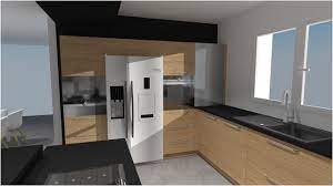 cuisine amenagee avec frigo americain aussi mignonne de
