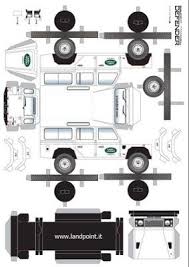 J Ossorio Papercraft Auto Land Rover Recortable Land Rover Landrover Defender Coche De Carton