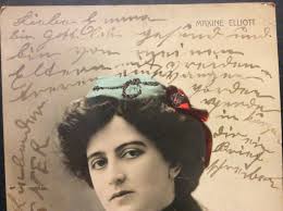 MAXINE ELLIOTT Antique Theatre Stage Actress Costume Vtg Postcard1908  Glitter