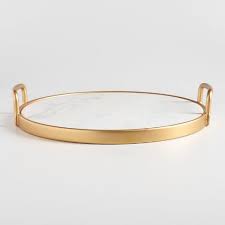 Marble And Gold Tray World Market Gold Tray Gold Serving Tray Gold Tray Decor