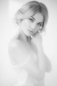 Photographing women can be a difficult and daunting task. High Key Female Portrait Black And White Grayscale European Blond Woman Female Portrai Photography Women Photography Poses Women Studio Photography Fashion