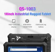 QUNSUO 1003 10.1 Inch Industrial Tablet with 6+128GB Ip67 Barcode Scanner  Android 12 RJ45 POGO PIN NFC GPS Ip67 Certification