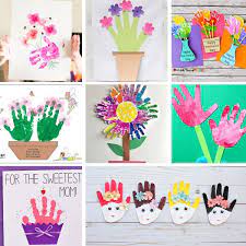 I created these potted paper flowers last year for my boys' teachers. 15 Mother S Day Handprint Cards For Mom And Grandma Non Toy Gifts Diy Mother S Day Crafts Mothers Day Crafts For Kids Mother Card
