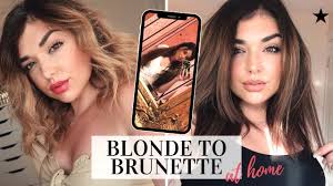 It varies from light brown to a medium dark hair. Diy From Blonde To Brunette Hair At Home How To Fill Hair Chloe Zadori Youtube
