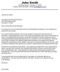 Cover Letter Sample For Entry Level Student Job Candidates