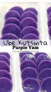 This Ube Kutsinta Is Simple But Delicious If You Love Ube Purple Yam Like Me You Will Love This Filipino Filipino Desserts Purple Yam Filipino Food Dessert
