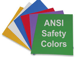 ansi safety color card