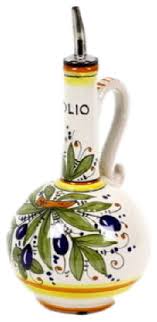 Perfect for cooking or dunking some bread into! Olive Olive Oil Bottle Deruta Mediterranean Oil And Vinegar Dispensers By Artistica Italian Gallery Houzz
