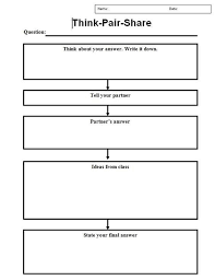 Think Pair Share Worksheet Google Search Teaching Pinterest Learning Strategies Cooperative Learning Strategies Cooperative Learning