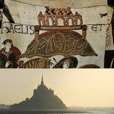 But since it is far away and without good public transportation connections, basically the only way to get there is by car. Wandteppich Bayeux Teppich Am Mont Saint Michel Almerlin