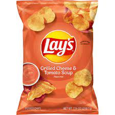 Lovers of comfort food, prepare yourself: Lay S Grilled Cheese Tomato Soup Flavored Poatto Chips 7 75 Oz Bag Walmart Com Walmart Com