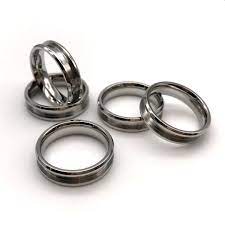 1 2usd Piece 316l Stainless Steel Ring Blank For Inlay Wooden Rings Stainless Steel Jewelry Rings