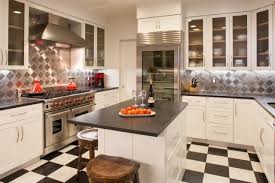 Jeremy samuelson) earthy painted floors create a farmhouse ambience in a new greek revival kitchen. Black And White Checker Floor Kitchen Ideas Photos Houzz