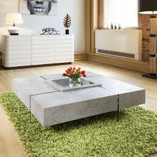Quatropi Modern Large Square Concrete Coffee Table 1194 X 1194 X 305mm White Gloss Coffee Table Coffee Table Concrete Coffee Table