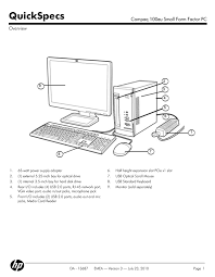 Compaq 100eu All In One Pc Driver Windows 7 Compaq 100eu Small Form Factor Pc Manualzz